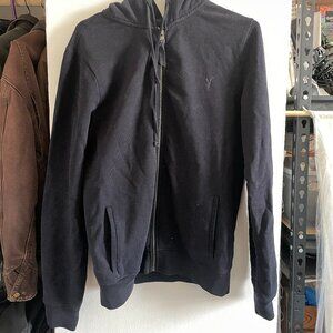 Allsaints Ink Raven Zip Up Hoodie